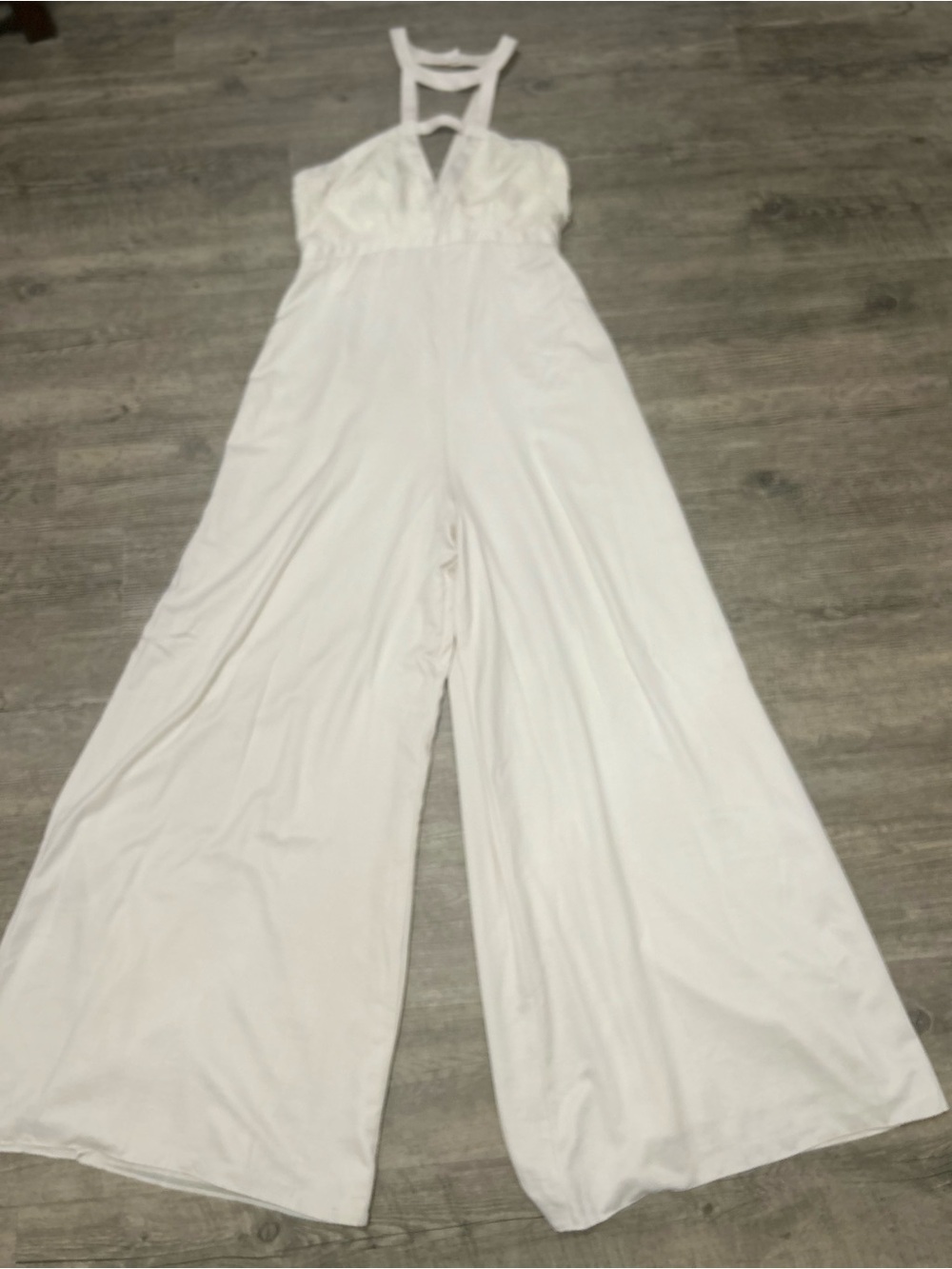 silence + noise White Halter Wide-Leg Jumpsuit